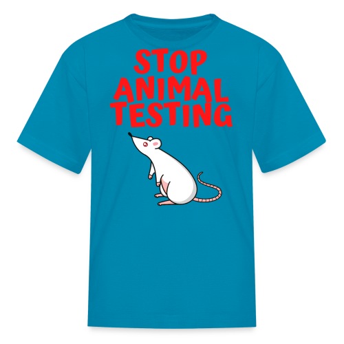 Stop Animal Testing - Defenseless White Mouse - Kids' T-Shirt