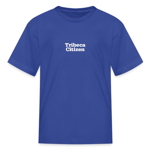 tribeca citizen stacked logo in white - Kids' T-Shirt