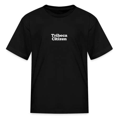 tribeca citizen stacked logo in white - Kids' T-Shirt