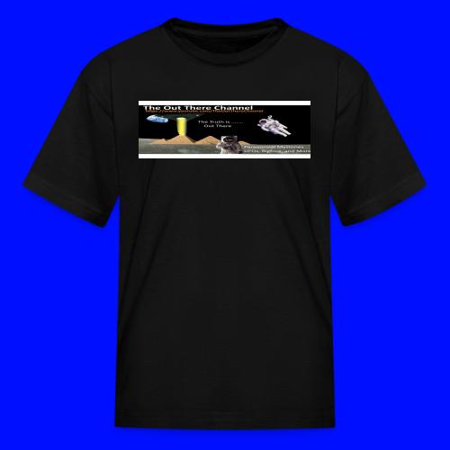 UFO Pyramids TheOutThereChan with large crew back - Kid's T-Shirt