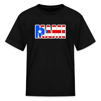 Mami Puerto Rico Drapeau - T-shirt Enfant - noir - Devant