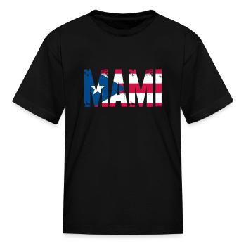 Mami Puerto Rico Drapeau - T-shirt Enfant - noir - Devant