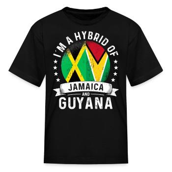 Jamaica Flag Guyana Grown Country Flags Citizen - Kid's T-Shirt - black - Front