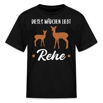 Roe Deer Forest Animal Lovers Girls Gift - Kid's T-Shirt - black - Front