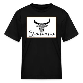 Artistic Taurus Zodiac Star Sign Astrology Aesthet - Kid's T-Shirt - black - Front