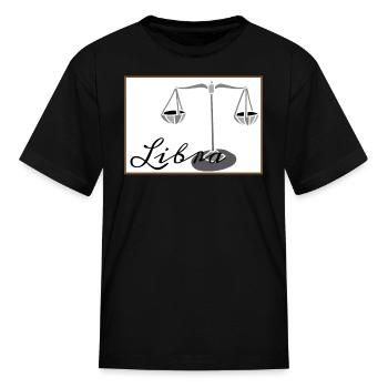 Artistic Libra Zodiac Star Sign Astrology Aestheti - Kid's T-Shirt - black - Front