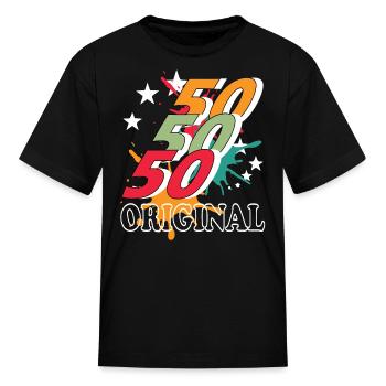50 years old, birth saying - Kid's T-Shirt - black - Front