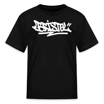 Bristol City Graffiti Street Art England UK Britai - Kid's T-Shirt - black - Front