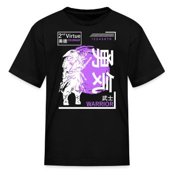 Samurai Bushido Code Japanese Urban Vaporwave Aest - Kid's T-Shirt - black - Front