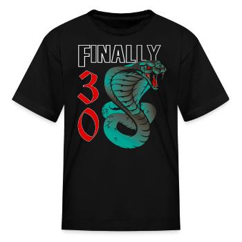 30 years old, birth saying - Kid's T-Shirt - black - Front