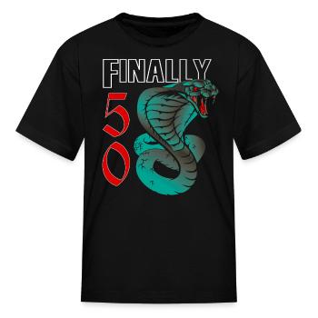 50 years old, birth saying - Kid's T-Shirt - black - Front