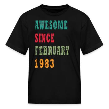 40 years old, birth saying - Kid's T-Shirt - black - Front
