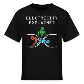 Electronic Physics Science Teacher Proton Neutron - Kid's T-Shirt - black - Front