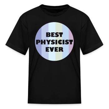 Retro Physics Lover Educational Best Physicist - Kid's T-Shirt - black - Front