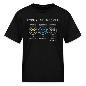 Electron Neutron Physicist Physics Lover Science - Kid's T-Shirt - black - Front