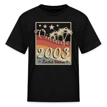 2003 - Year of manufacture 2003 - Year of birth 20 - Kid's T-Shirt - black - Front