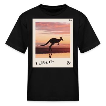 Polaroid Film Cape Hillsborough Kangaroo - Kid's T-Shirt - black - Front