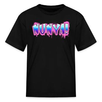 Nunya! Tshirt Design Slogan - Kid's T-Shirt - black - Front