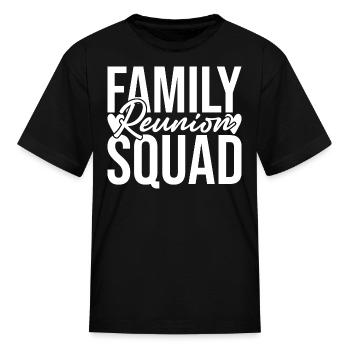 Family Reunion Squad Emblem - Kid's T-Shirt - black - Front