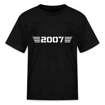 Year of birth Birthday Born In - Made in 2007 - Kid's T-Shirt - black - Front