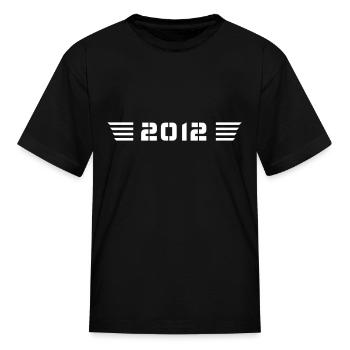 Year of birth Birthday Born In - Made in 2012 - Kid's T-Shirt - black - Front