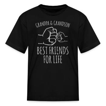 Grandpa Grandson - Kid's T-Shirt - black - Front
