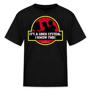 UNIX System Park T-Shirt - Kid's T-Shirt - black - Front