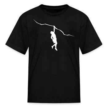 Bouldering Climb - Kid's T-Shirt - black - Front