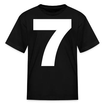 Date of birth Age 7 seven - Kid's T-Shirt - black - Front