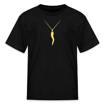 Italian Pride - Italian Horn - It's and Italian - Kid's T-Shirt - black - Front