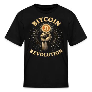 Bitcoin Revolution - Kid's T-Shirt - black - Front