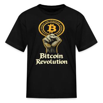 Bitcoin Revolution - Kid's T-Shirt - black - Front