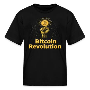 Bitcoin Revolution - Kid's T-Shirt - black - Front