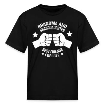 Grand-mère et petite-fille meilleure amie - T-shirt Enfant - noir - Devant