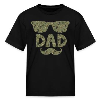 Dad Life Camo - Kid's T-Shirt - black - Front