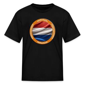 Netherlands - Kid's T-Shirt - black - Front