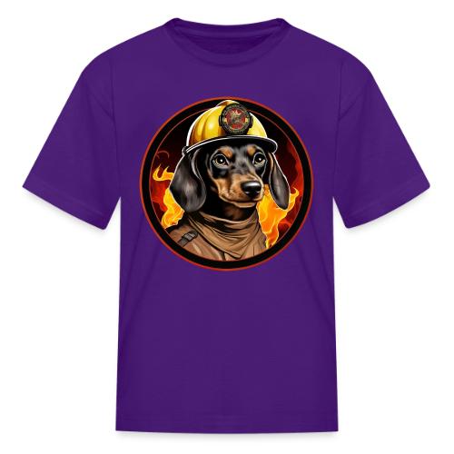 Firefighter Dachshund - Kid's T-Shirt