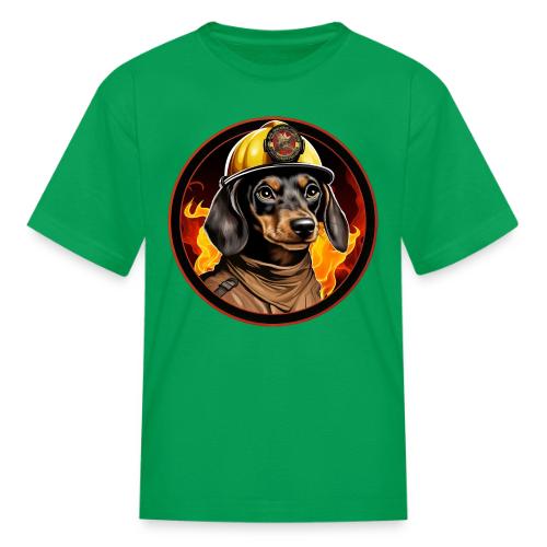 Firefighter Dachshund - Kid's T-Shirt