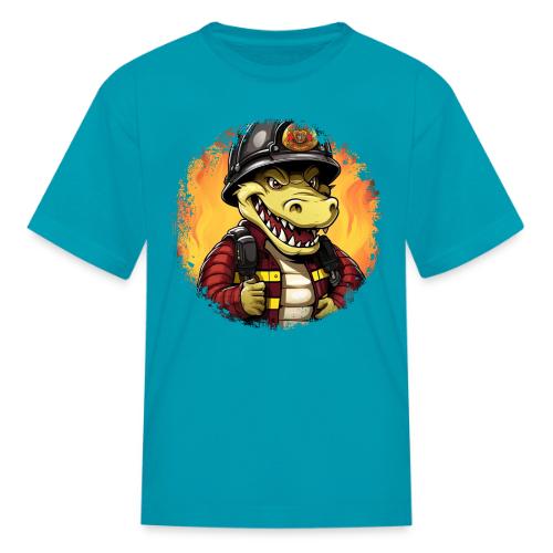 Fireman crocodile - Kid's T-Shirt