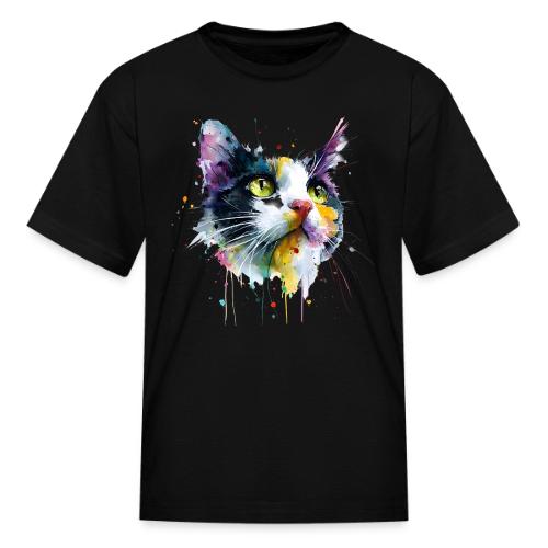 Cat: Painted Purr Expression - Kid's T-Shirt
