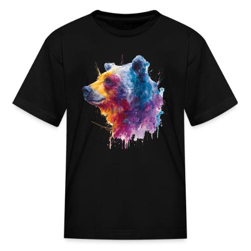 Watercolor Bear Portrait - Kid's T-Shirt