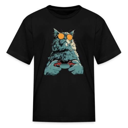 Cat: Fluff Mode On - Kid's T-Shirt