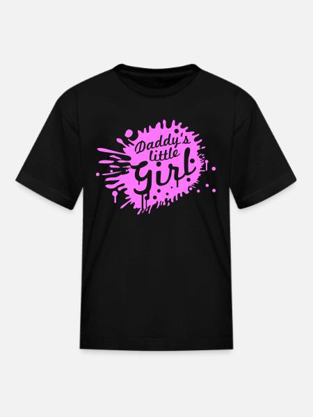 Daddy's Little Girl Saying Girl Drops Graffiti - Kid's T-Shirt - black
