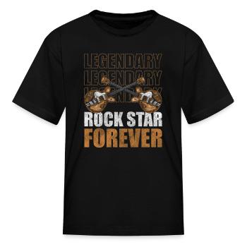 Rock Music Hard Rock Musician - Kid's T-Shirt - black - Front