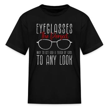 Visual Aids Nearsighted Luxury Facial Jewelry - Kid's T-Shirt - black - Front