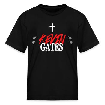 kevin gates - Kid's T-Shirt - black - Front