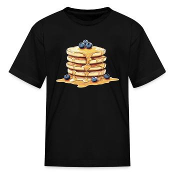 Blueberrie Pancakes - Kid's T-Shirt - black - Front