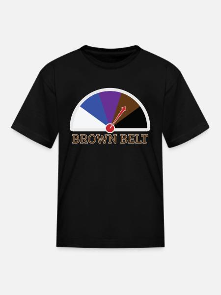 Brown Belt Jiu Jitsu Speedometer - Kid's T-Shirt - black