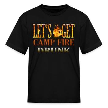 Camo Camping - Kid's T-Shirt - black - Front