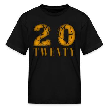 20 years old, birth saying - Kid's T-Shirt - black - Front